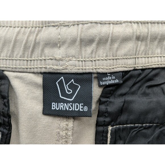 Burnside Cargo Drawstring Joggers Men's Large Khaki/Tan Pants Casual - Picture 11 of 11
